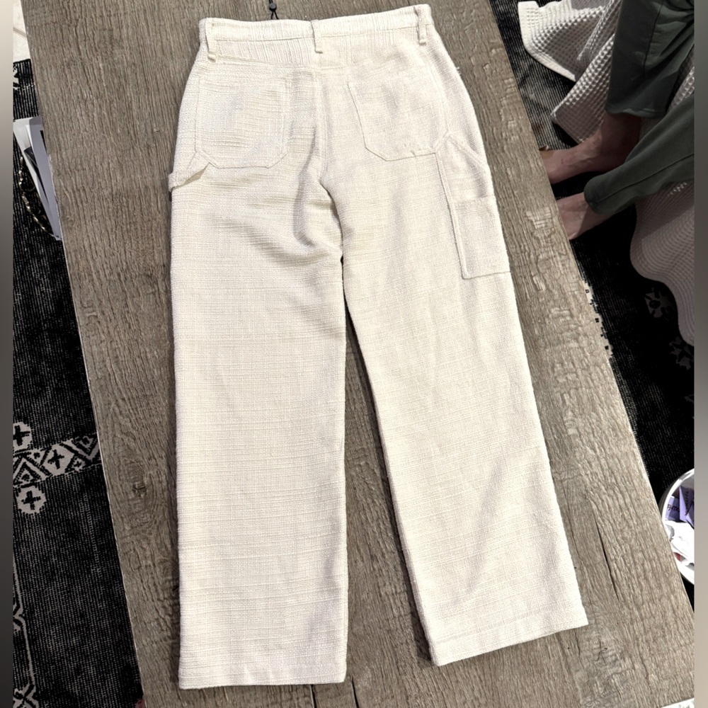Rag & Bone Amaya Carpenter Pants in Ivory. - Picture 5 of 7